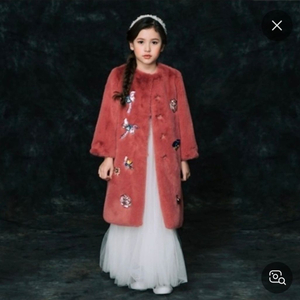 르 모티브 에코퍼 주얼리 롱 코트 4-5y 이미지