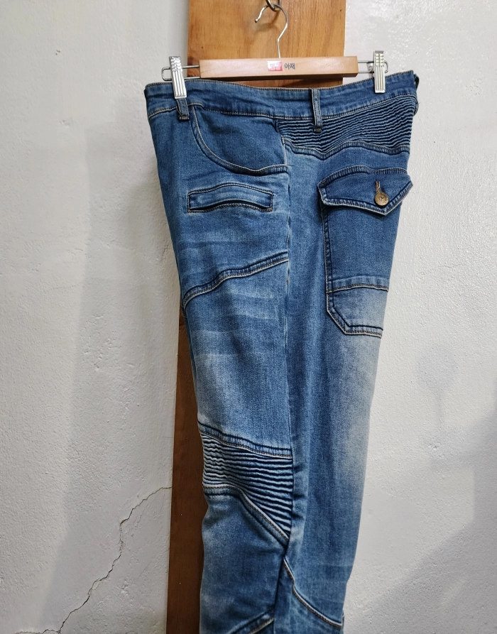 [MOTO PANTS] 남성 라이딩 모토 바이크 데님 팬츠 / 청바지 (2XL) 이미지