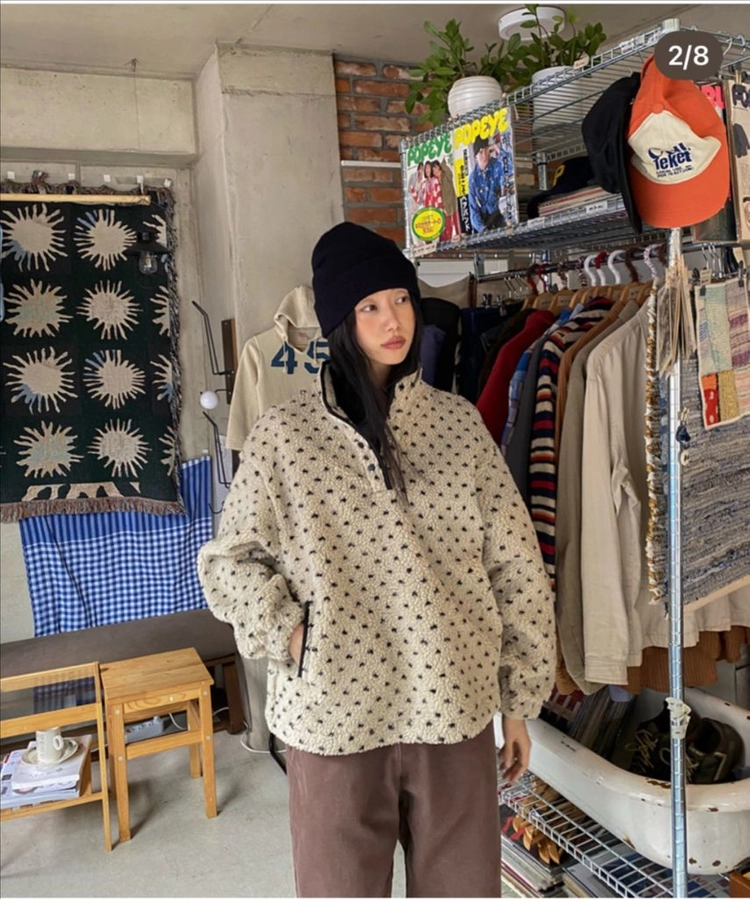 오버핏 양털아노락 (새상품) 이미지