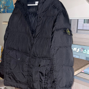 스톤아일랜드 크링클랩스 패딩 후디 블랙 25fw 이미지