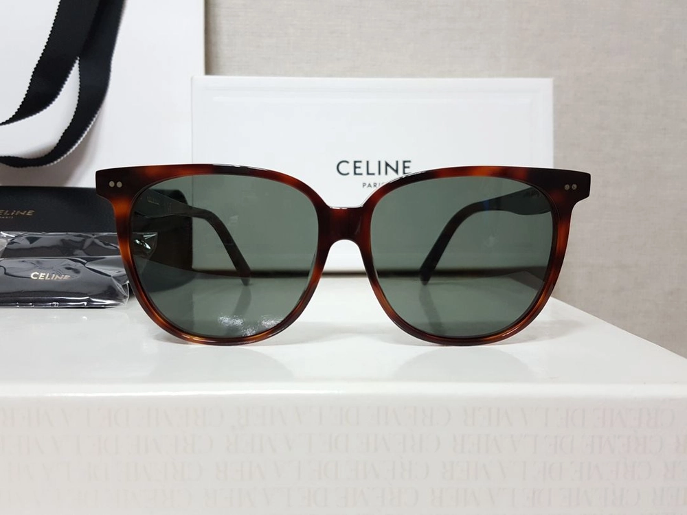 정품/1착)셀린느 Tortoise 여성 선글라스 CL40022F 53N/아시안핏 오버사이즈 이미지