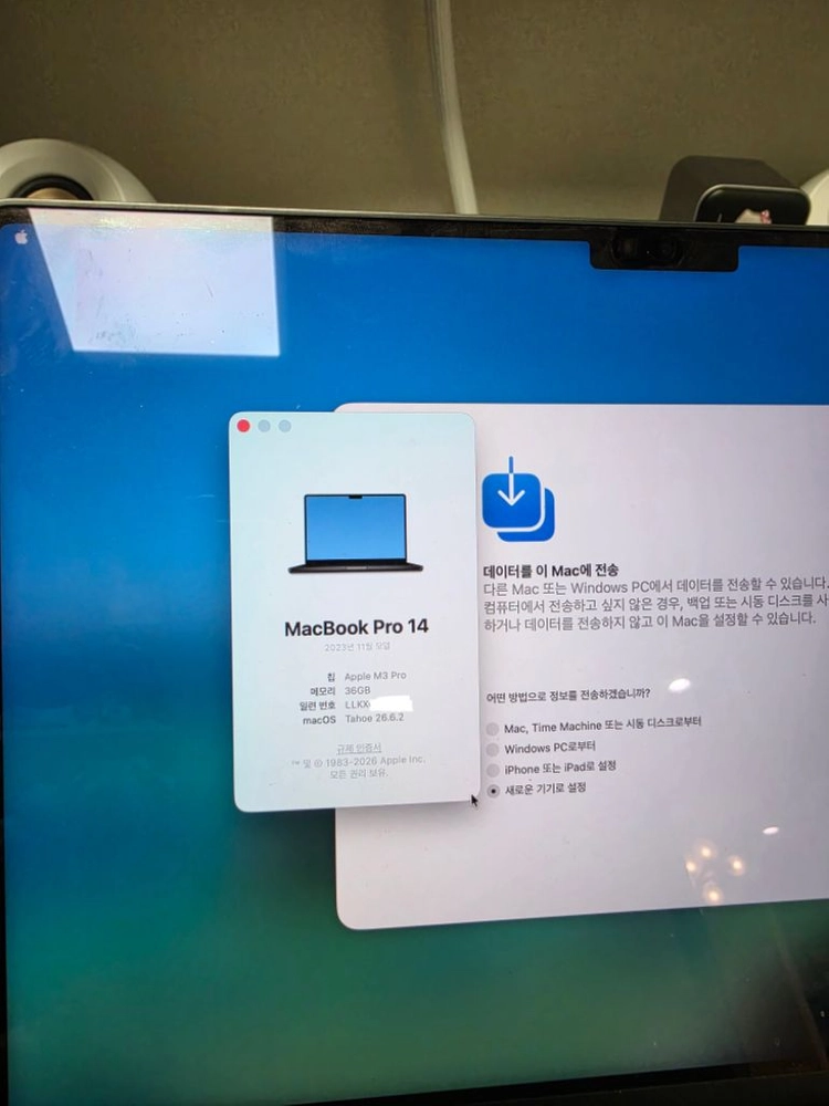 맥북프로 m3 pro 14인치 36g 풀박스(사이클 49) 이미지