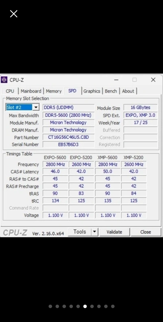마이크론 ddr5 5600 16g 1장 이미지