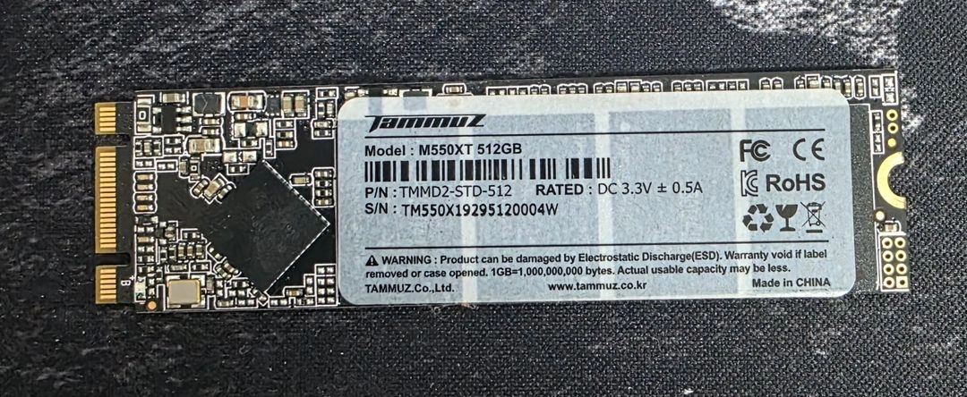 Tammuz M550XT M.2 Sata SSD 512GB - 안심되는 중고거래