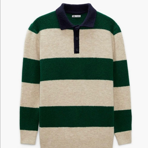 자라 (ZARA) 다비치 이해리 스트라이프 니트 폴로셔츠 L 새재품 이미지