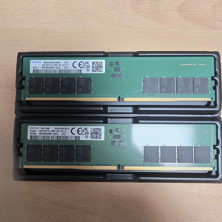 DDR5 4800 32GB 메모리 2개가 1셋트 memtest86 pass 이미지