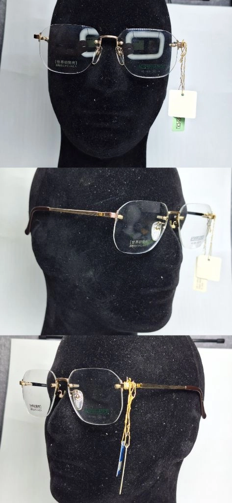 하세가와 AE-1004 무테 안경테 56mm 비타민 일본 빈티지 데드스톡 레트로 아메카지 클래식 복고 앤틱 아이웨어 이미지