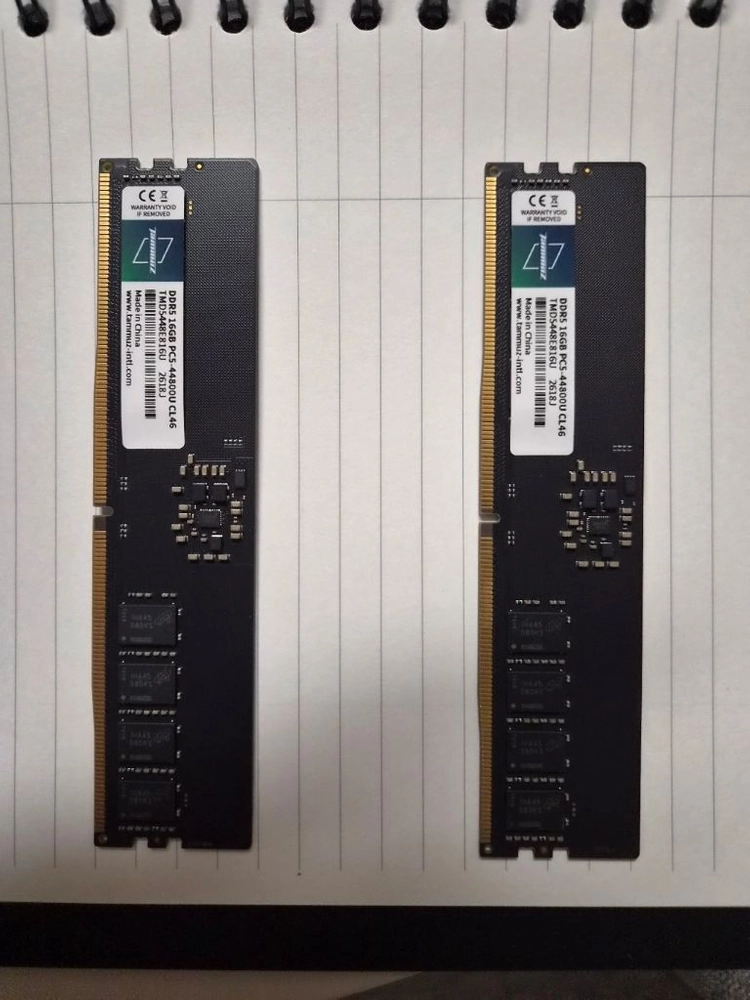 타무즈(마이크론다이) ddr5 5600 16gb x2 32gb팝니다 26년9월구매 이미지