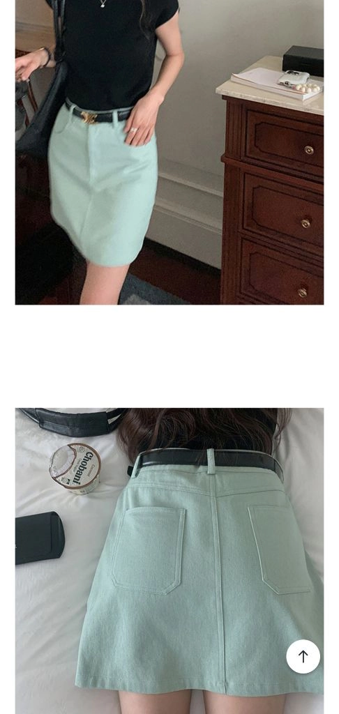 러브민 스퀘어 민소매 블라우스 (+스커트) ㅡ 합 5천 이미지