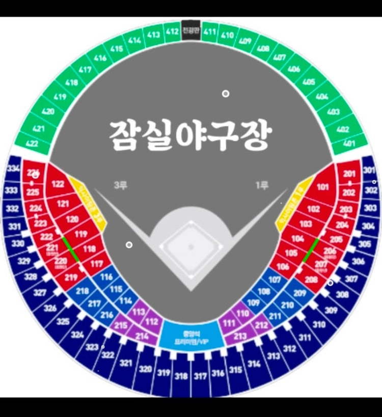 [2연석] 9월16일(수) 두산 삼성 1루 네렌지석 307블럭 통로 이미지
