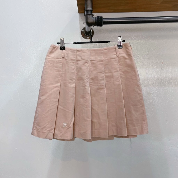 (70/m) 페어라이어 인디핑크 코듀로이 플리츠스커트 골프큐롯 이미지