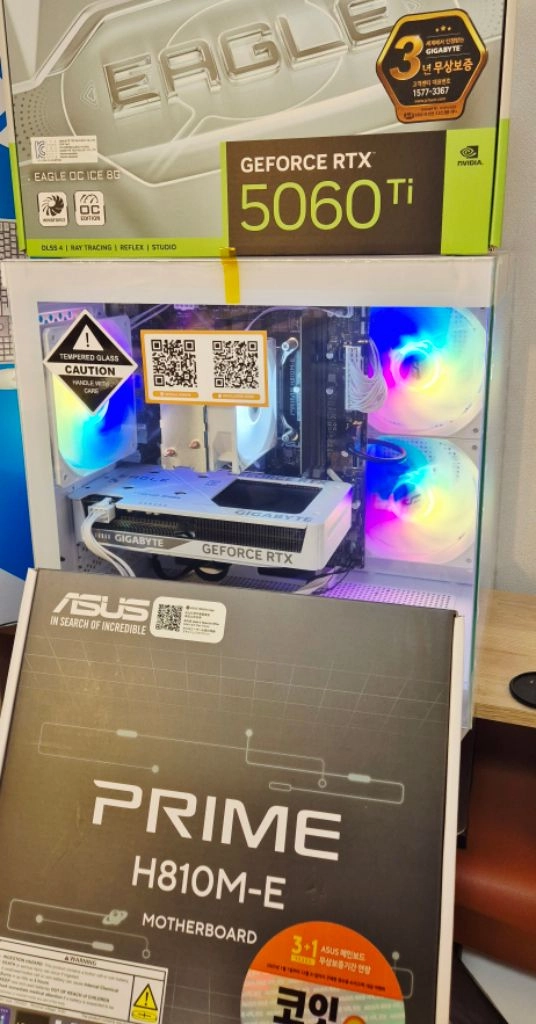 미사용 RTX5060 ti 게이밍 컴퓨터 풀세트 세상품 - 안심되는 중고거래