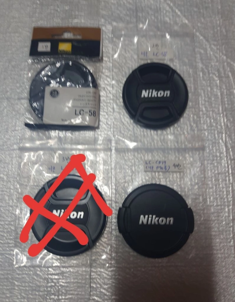 니콘 정품 렌즈캡 (58mm) NIKON 필름카메라/디카 LC-58/LC-62/LC-CP19 이미지
