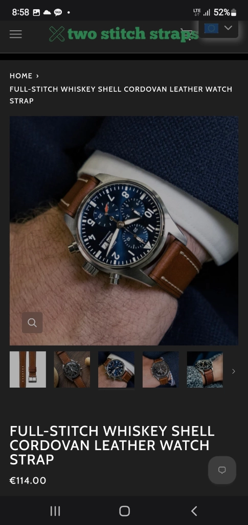 Delugs & two stitch straps 20mm 시계줄 판매합니다. (롤렉스 오메가 IWC 등) 이미지