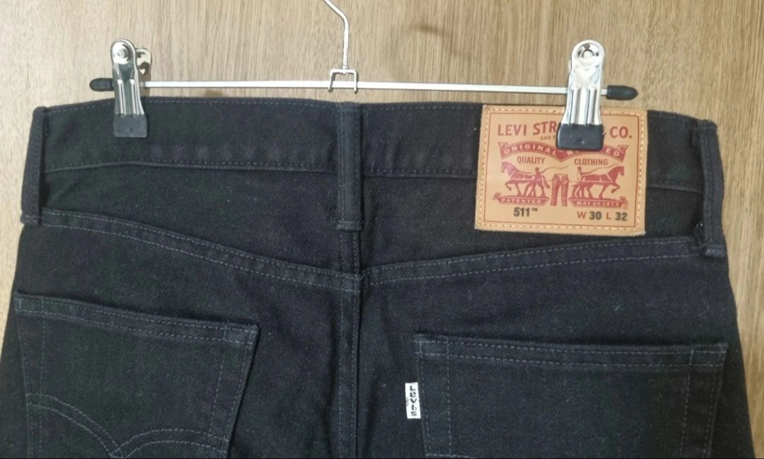 리바이스 511 블랙진 데님 바지 여성 30인치 이미지