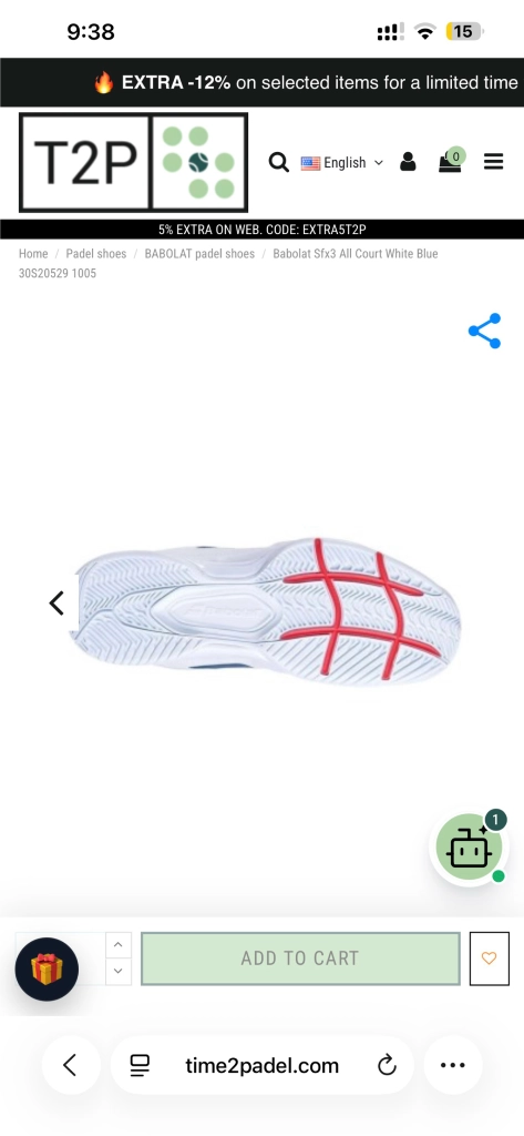 Babolat 테니스화-265사이즈 이미지