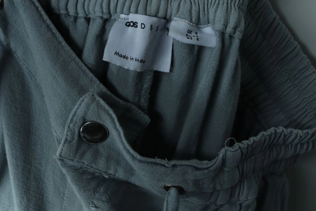 W(S-M) 아소스 카고팬츠 바지 린넨 밴딩 슬리브 이미지