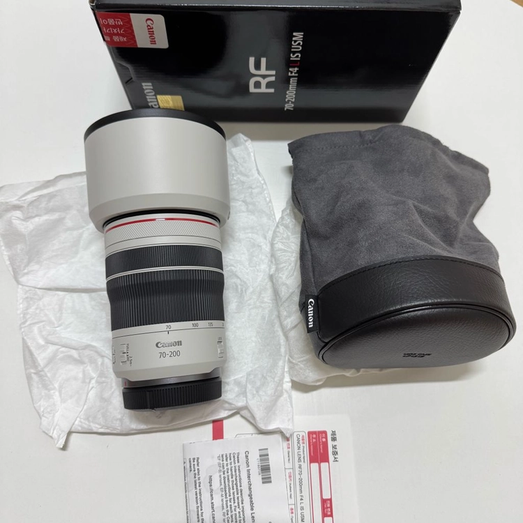 캐논 rf 70-200 f4 알형아 구매 한달도 안지난 신품급 보증 28.8 판매해요 교환ok 이미지