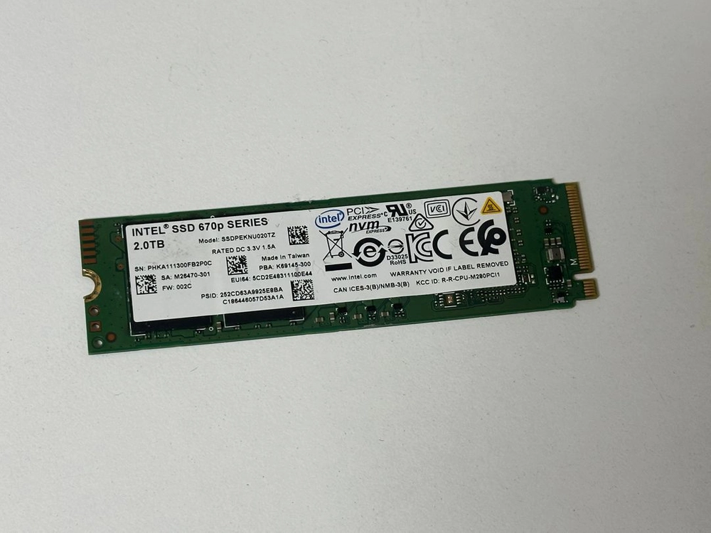 인텔 Intel 670p 2TB NVMe M.2 SSD 판매 이미지