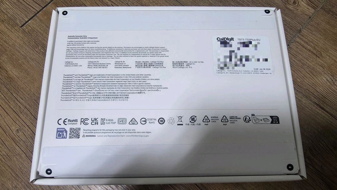 칼디짓 TS5 Plus 썬더볼트5독 80Gb/s 10GbE 140W 이미지
