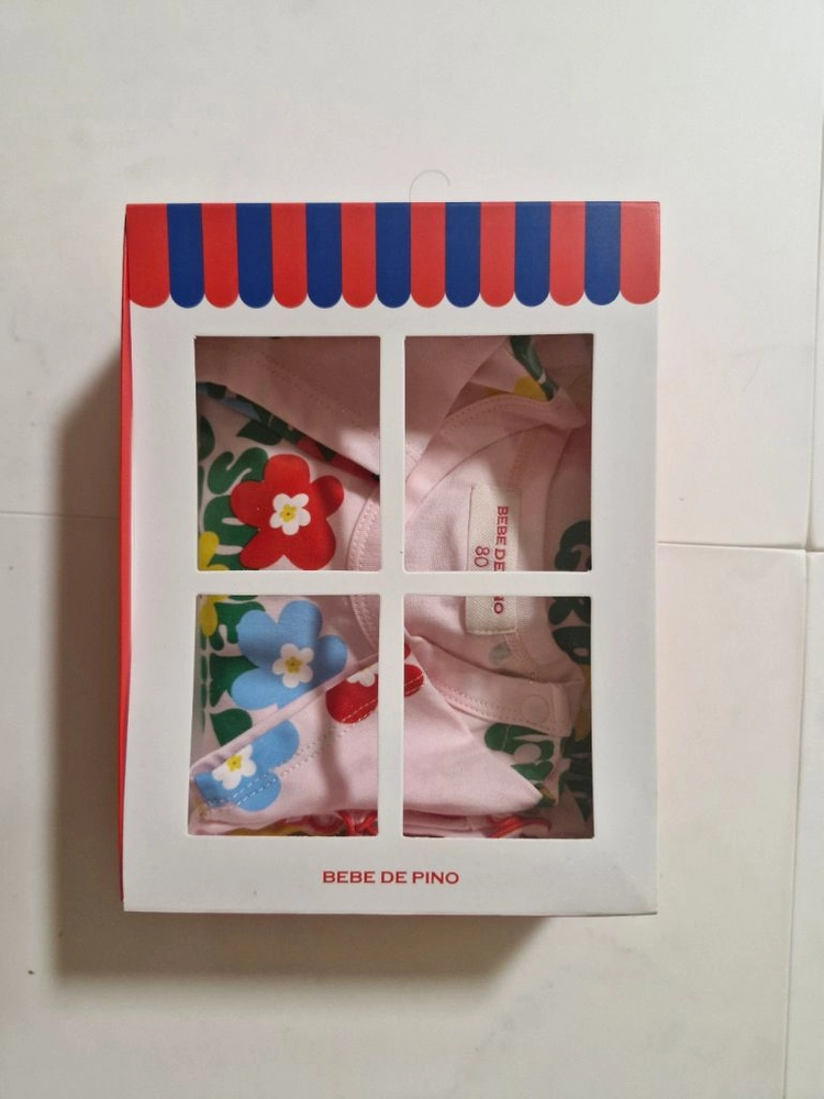 베베드 피노 그루비 플라워 올오버 바디수트 2벌세트(80) 이미지