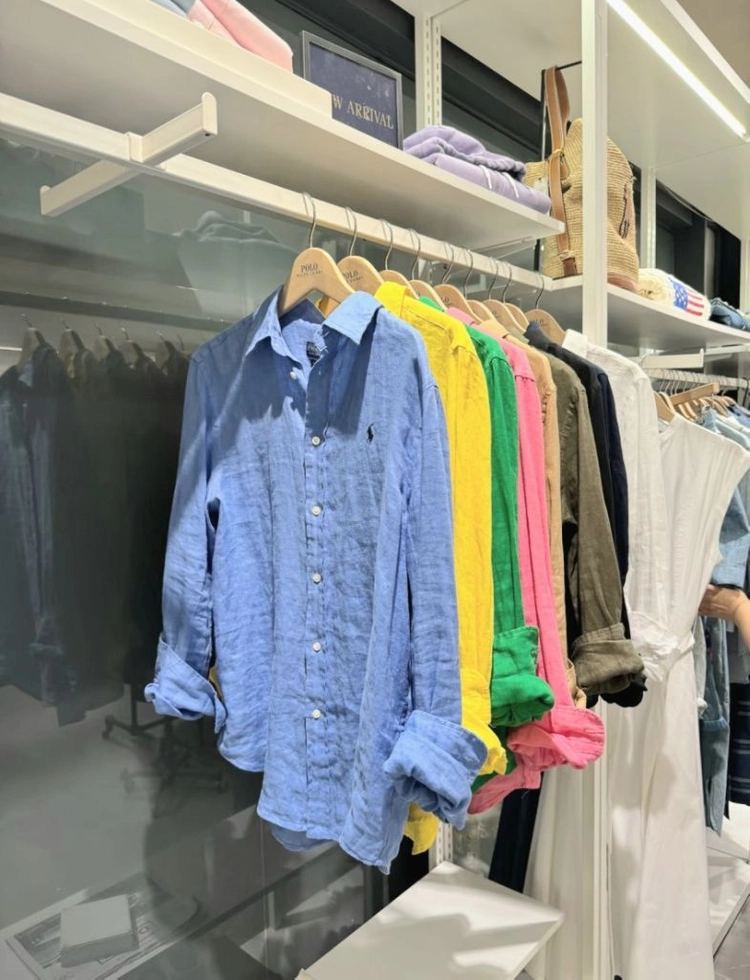 폴로 랄프로렌 클래식핏 린넨 리넨 셔츠 L사이즈 새제품 이미지