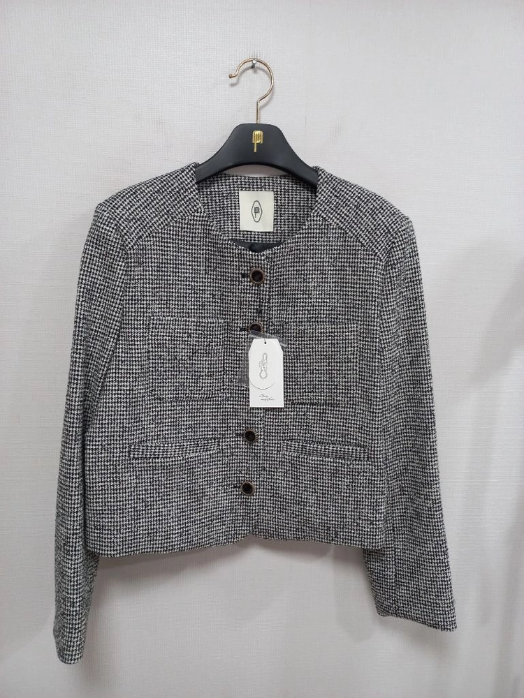 망고매니플리즈 BURD TWEED JACKET 블랙S 이미지