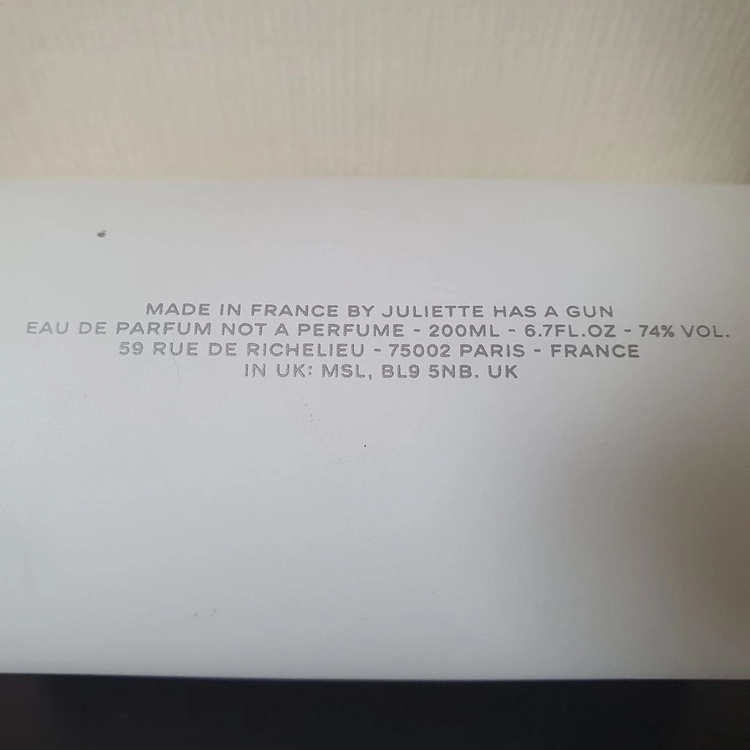 200ml 줄리엣 해즈어건 낫어퍼퓸 오드퍼퓸 EDP 향수 Juliette Has A Gun 이미지