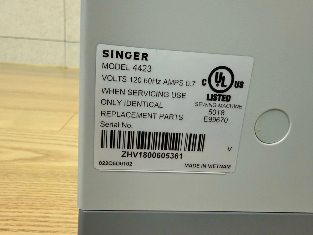 SINGER 싱거 Heavy Duty 4423 재봉틀 실사용 1회 구성품 일괄 이미지