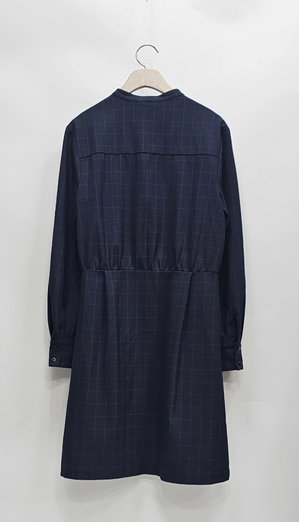 A.P.C. 아페쎄 여성 윈도우체크 셔츠 원피스 / 여 34 (84-70) 다크네이비 이미지