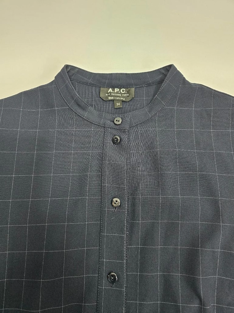 A.P.C. 아페쎄 여성 윈도우체크 셔츠 원피스 / 여 34 (84-70) 다크네이비 이미지