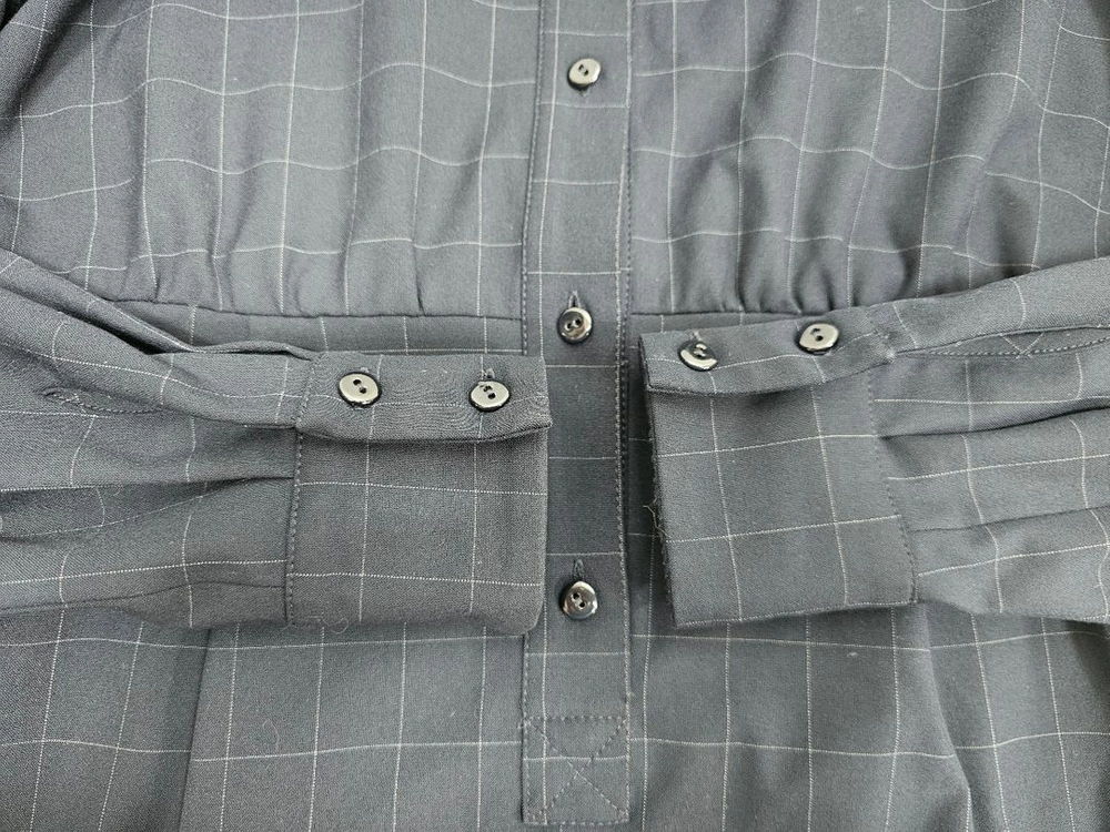 A.P.C. 아페쎄 여성 윈도우체크 셔츠 원피스 / 여 34 (84-70) 다크네이비 이미지