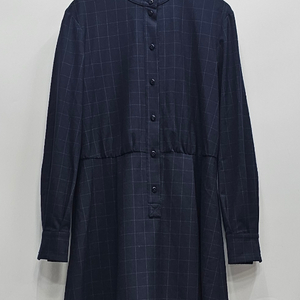 A.P.C. 아페쎄 여성 윈도우체크 셔츠 원피스 / 여 34 (84-70) 다크네이비 이미지