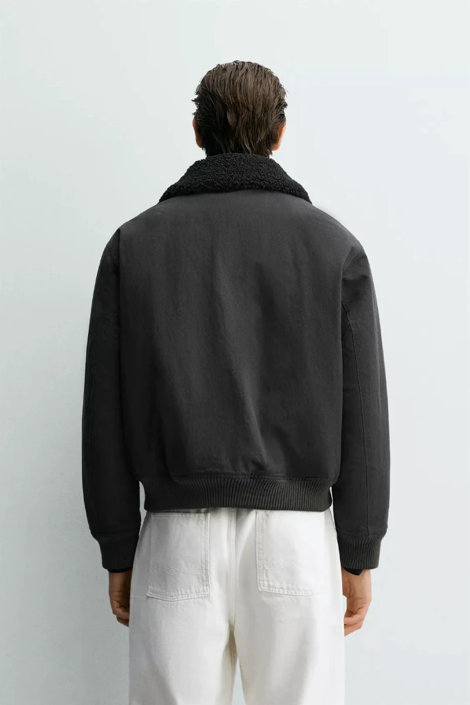 (새상품) ZARA 자라 콤비 봄버 자켓 블랙 S 이미지