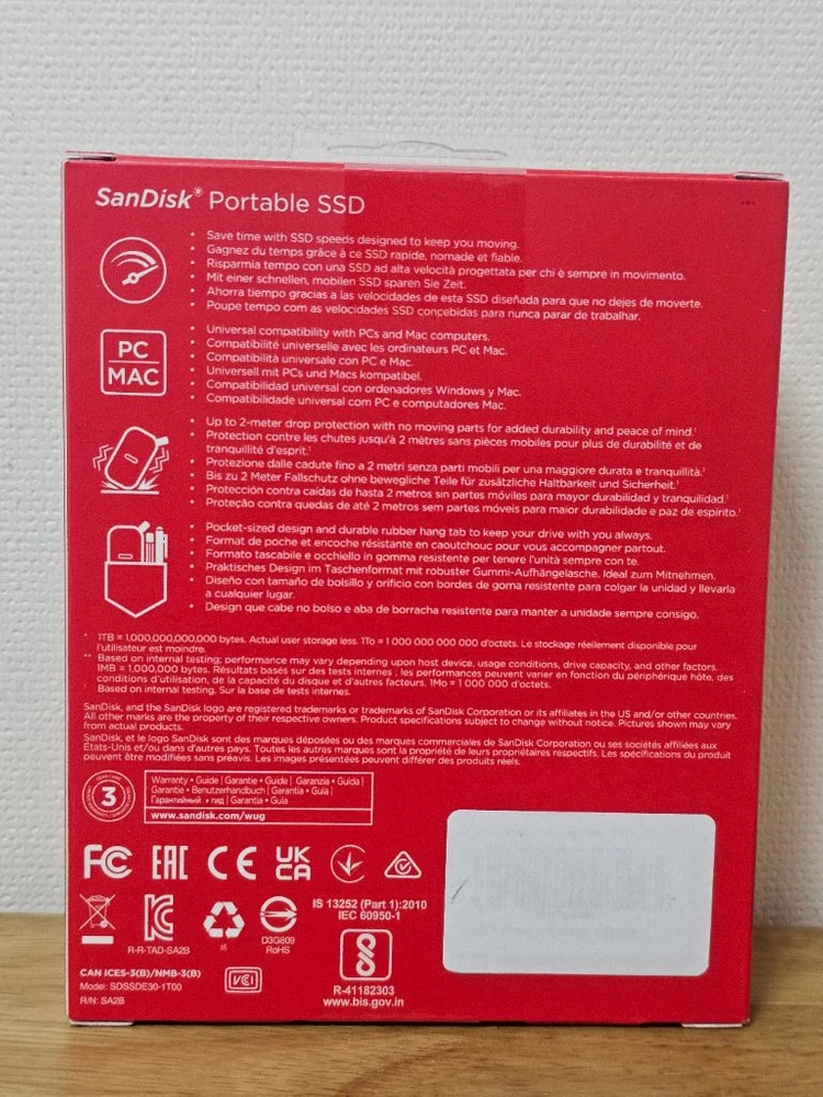 (미개봉) Sandisk e30 포터블 SSD 1TB 이미지