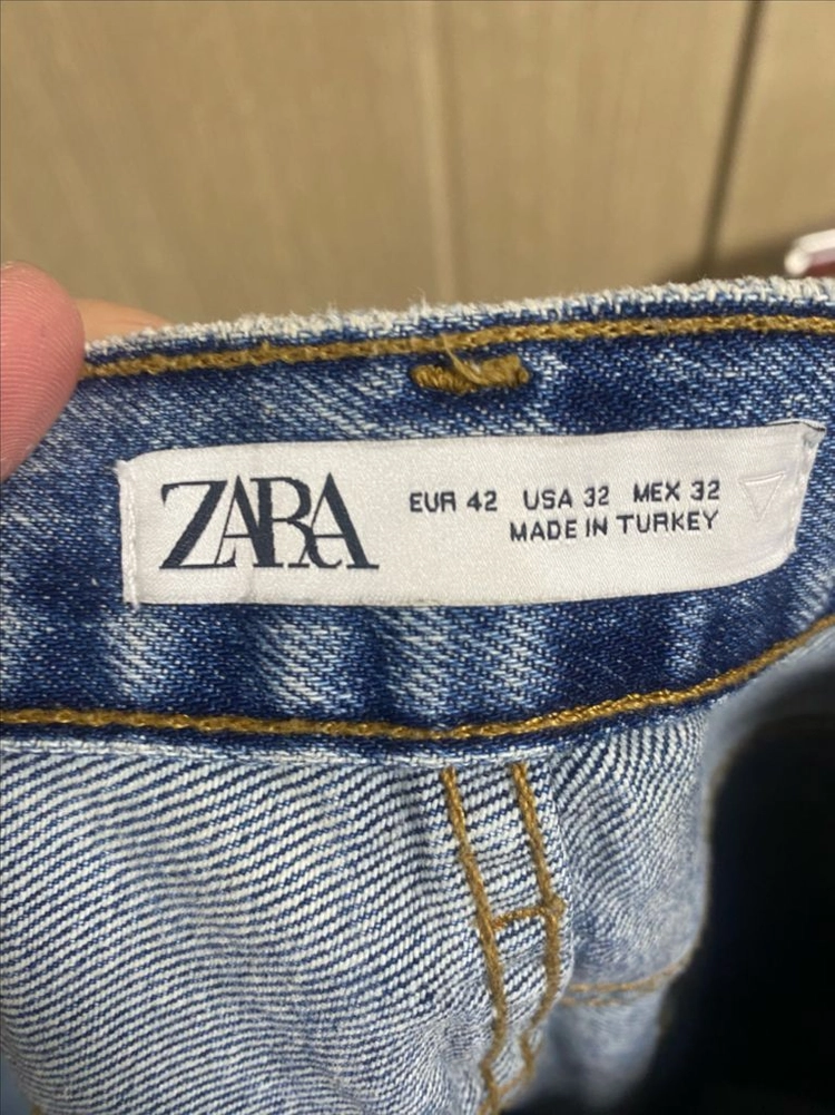 [ZARA] 자라 테이퍼드 버튼플라이 워싱데님 32사이즈 이미지