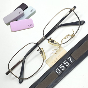 10-004 안경테 54mm 스퀘어 일본 빈티지 데드스톡 아메카지 Y2K 복고 앤틱 레트로 클래식 패션 아이웨어 이미지