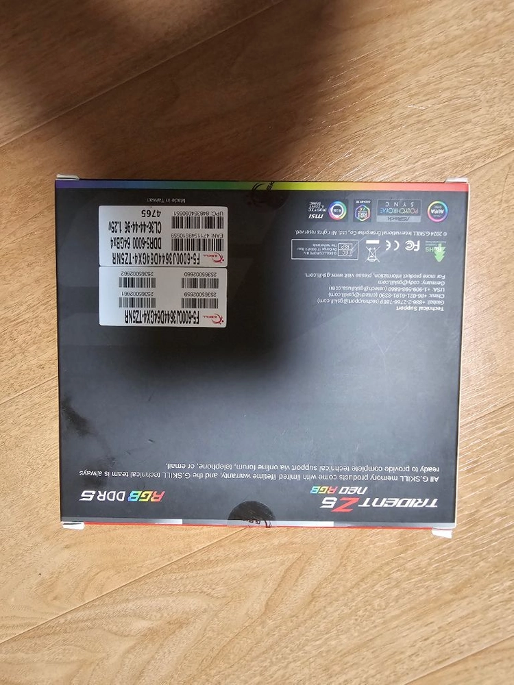 G.SKILL DDR5-6000 CL36 TRIDENT Z5 NEO RGB J 패키지 (256GB(64Gx4)) 이미지