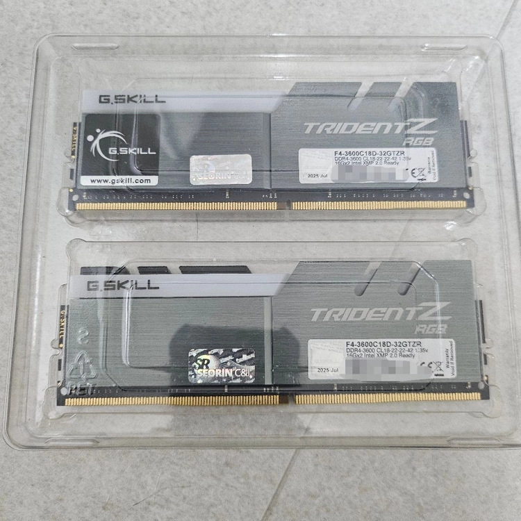 (25.7)G.SKILL 지스킬 트라이던트Z RGB DDR4-3600 CL18 32GB(16Gx2) 이미지