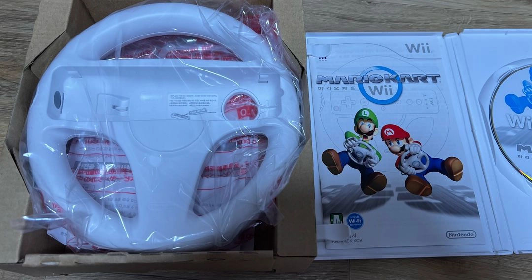 닌텐도 wii 마리오카트wii 한글 핸들세트 이미지