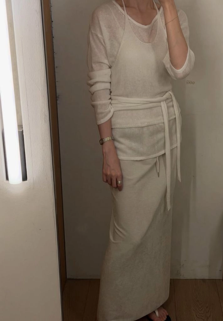 모노하 monoha 26fw 니트슬리브리스 세트 이미지