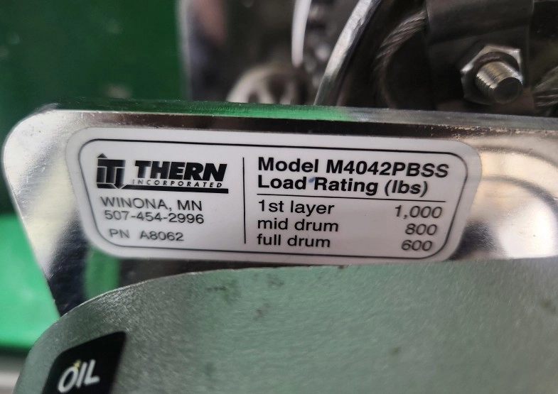 USA HAND 리프팅 윈치 1,000파운드 약 453kg Thern M4042PBSS 이미지