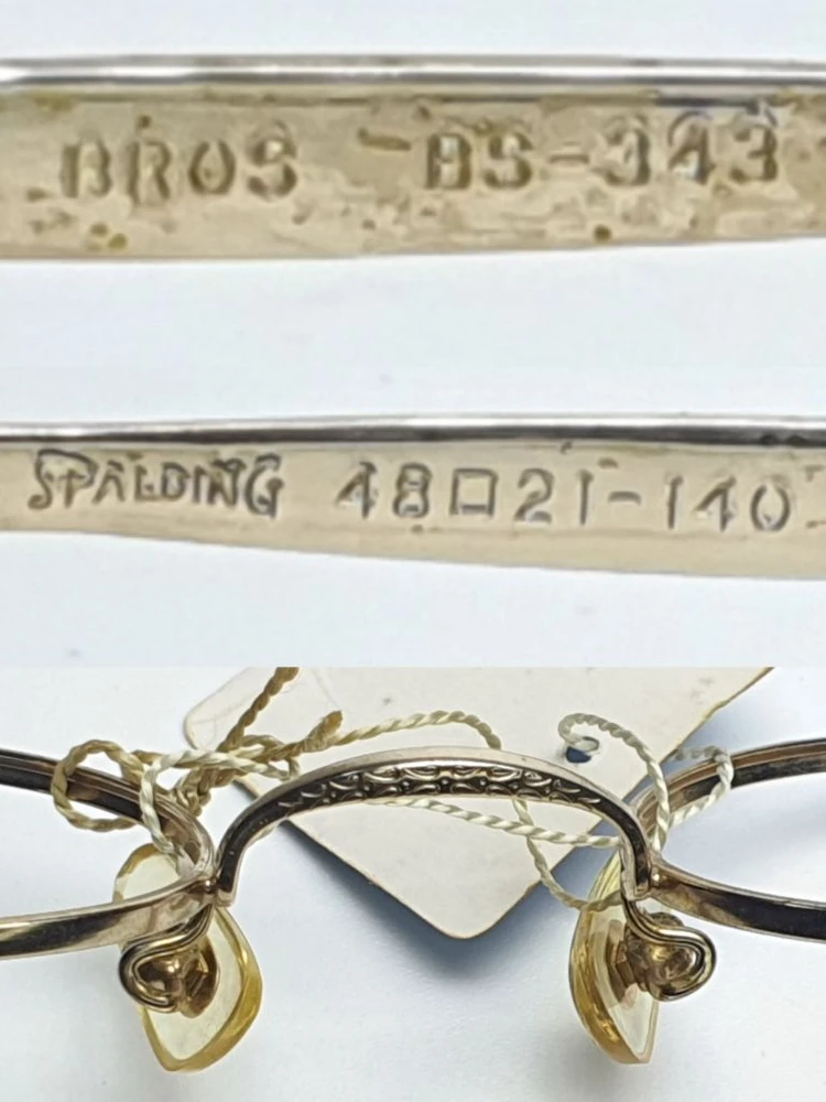 A.G.SPALDING&BROS BS-343 안경테 48mm 오벌형 긱시크 일본 빈티지 데드스톡 아메카지 레트로 이미지