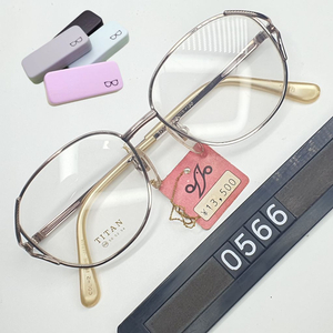 3348 안경테 48mm 여성용 티타늄 일본 빈티지 데드스톡 아메카지 레트로 Y2K 클래식 앤틱 패션 수입 아이웨어 이미지