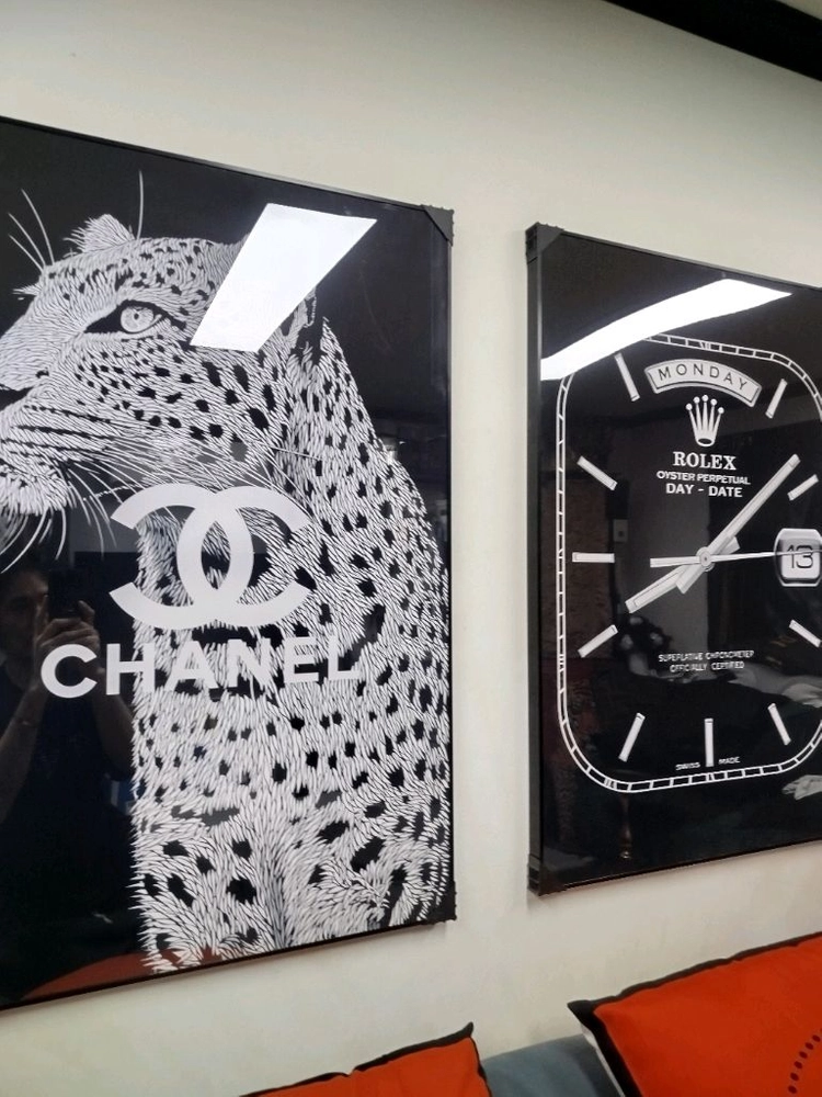 로렉스 롤렉스 거실인테리어 시계 시계그림 유화 꽃 그림액자 그림 액자 인테리어소품 이미지