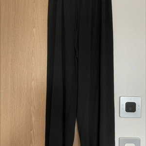 시원한 소재 블랙 와이드 밴딩 팬츠 (총장89cm) 이미지