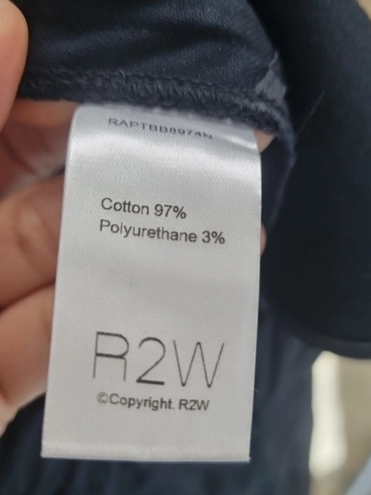 R2W 네이비 뒷밴딩 코튼 팬츠 2사이즈 상태좋음 이미지