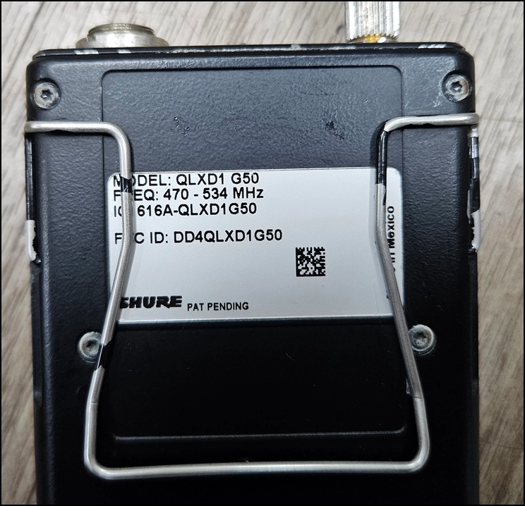 [중고] 슈어(SHURE) QLXD4 / QLXD1 밸트팩 무선마이크 시스템 (총 5채널 / G50: 470~534 이미지