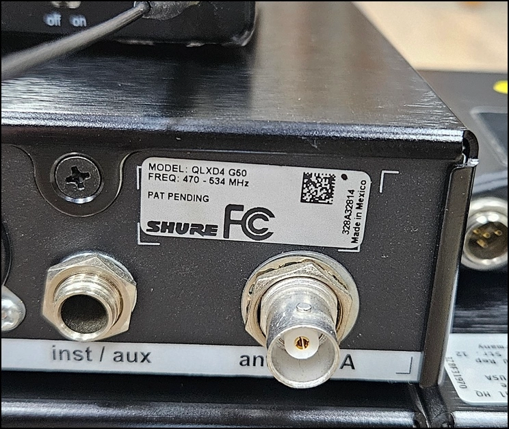 [중고] 슈어(SHURE) QLXD4 / QLXD1 밸트팩 무선마이크 시스템 (총 5채널 / G50: 470~534 이미지