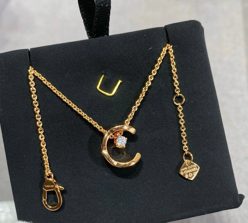 18k 도금 샤넬 코코 목걸이 실버, 골드 이미지